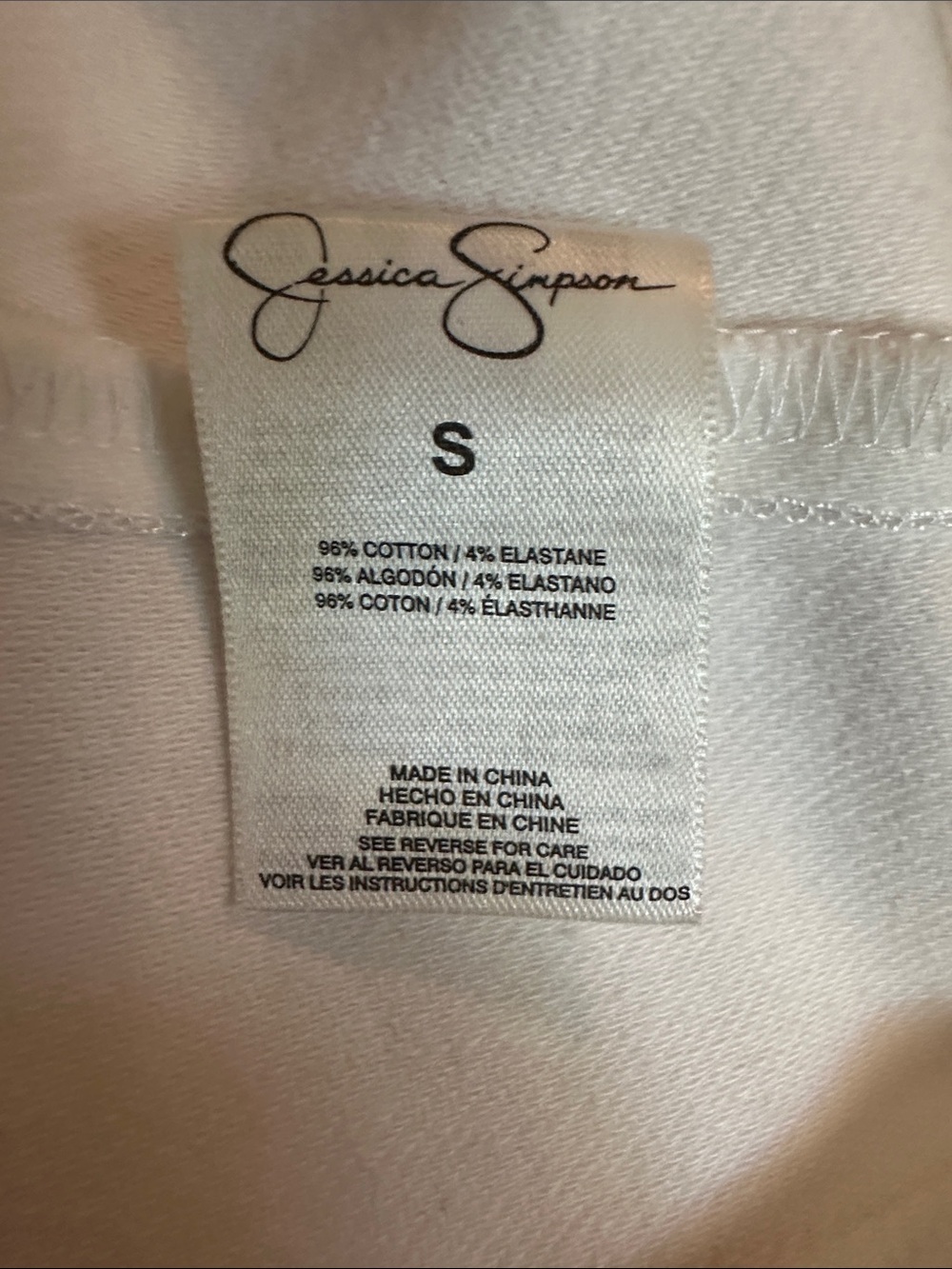 Jessica Simpson White Jean Jacket - Classic Button-Front Style - Picture 3 of 6
